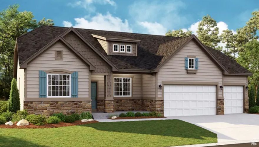 From the moment you step onto the inviting, covered front porch, you'll feel it-this is more than a house. It's a place to slow down, breathe deeply, and truly live. Step inside the Helena plan, a beautifully designed ranch-style home where comfort meets sophistication. As you enter, your eyes are immediately drawn upward to the stunning vaulted ceiling in the great room-a soaring, open space that fills with natural light and creates a sense of calm and grandeur. Whether it's quiet and cozy evenings or lively gatherings with friends and family, this room is destined to be the heart of your home. When it's time to rest, escape to your luxurious primary suite, thoughtfully tucked away for privacy. With dual walk-in closets and a spa-like shower, plus soaking tub, it's more than a bedroom-it's a personal retreat. Two additional bedrooms are thoughtfully placed on the opposite side of the home, ideal for family, guests, or a home office. Additional highlights include a convenient powder room, 3-car garage, an unfinished basement full of potential, and upscale touches like 9' ceilings throughout, 8' interior doors, and a grand 8' front door. Professionally curated finishes selected by our Home Gallery designers bring timeless beauty and warmth to every space. And with construction already underway, your dream home is becoming reality. Welcome to the Helena. Welcome to vaulted ceilings and sunlit mornings. Welcome to a home that feels like you.