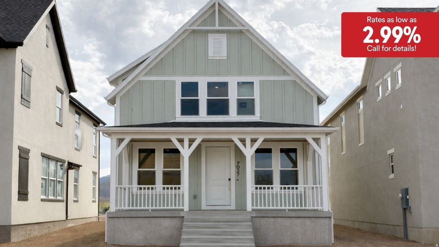 **April completion date! Rates as low as 2.99% with our preferred lender!!** Welcome to the Willowmere- one of Daybreak's popular Cottage Court floorplans. This property features a Farmhouse elevation and huge front porch for relaxing outdoors. It sits in an amazing location just down the street from The Watercourse, Daybreak's newest amenity. Inside, you'll love the open concept and inviting feel. Enjoy a dedicated mudroom with built in cubbies to keep your home pristine, a massive kitchen and large island perfect for cooking and entertaining, and a large pantry for all your essentials. Every room boasts walk-in closets, with an additional storage room upstairs, providing more than enough storage. The dedicated laundry room makes laundry day effortless, while the divided bath ensures privacy. A fully fenced private side yard provides privacy for outdoor enjoyment and room for the kids or dogs. Thoughtful upgrades include an expanded walk-in shower, soft-close kitchen cabinetry, quartz countertops, a gas range, pull-out trash drawers, and designer finishes throughout. Plus, with a 2-year builder warranty and a 10-year structural warranty, you'll enjoy lasting quality and peace of mind for years to come! Photo of side yard is from a previously built home shown as an example***Model Home Sales office located at: 6656 W Key Largo Way. Buyer and buyer's agent to verify all information.