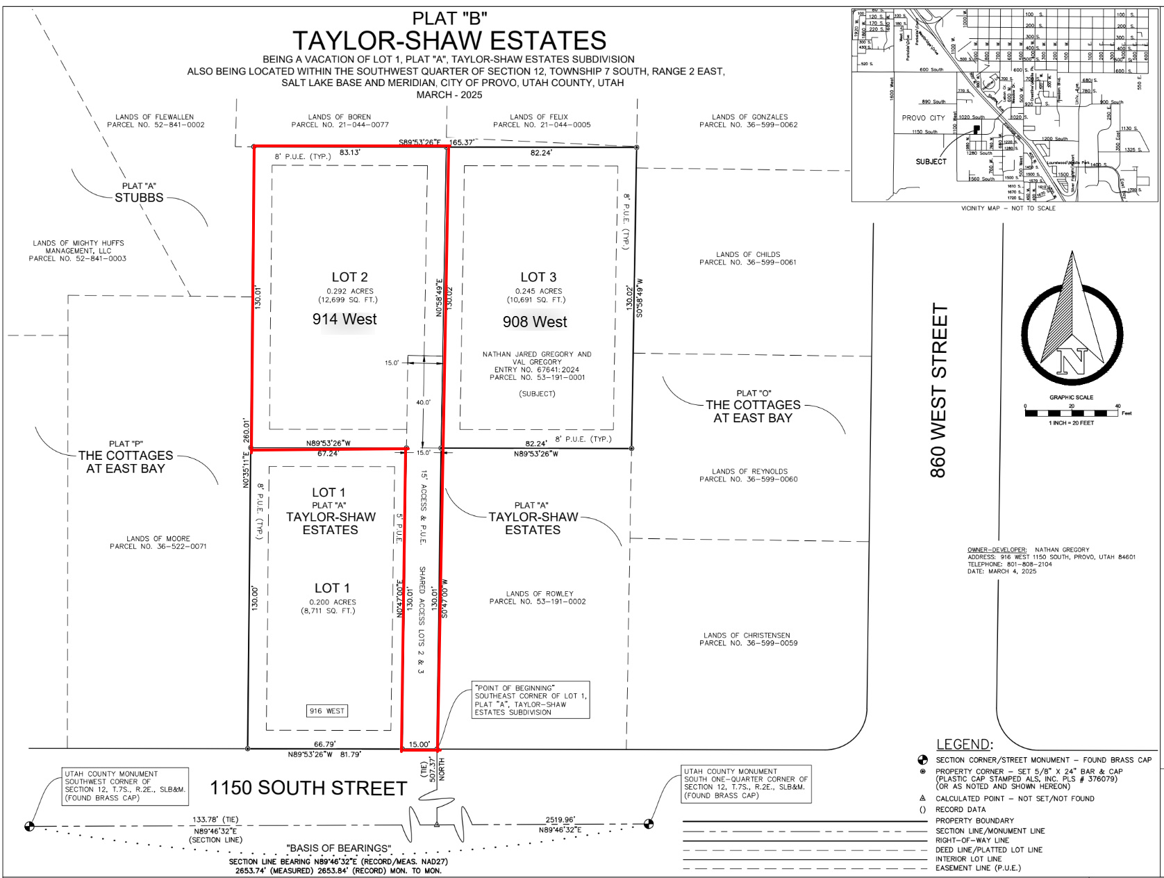 TAYLOR-SHAW ESTATES - Land
