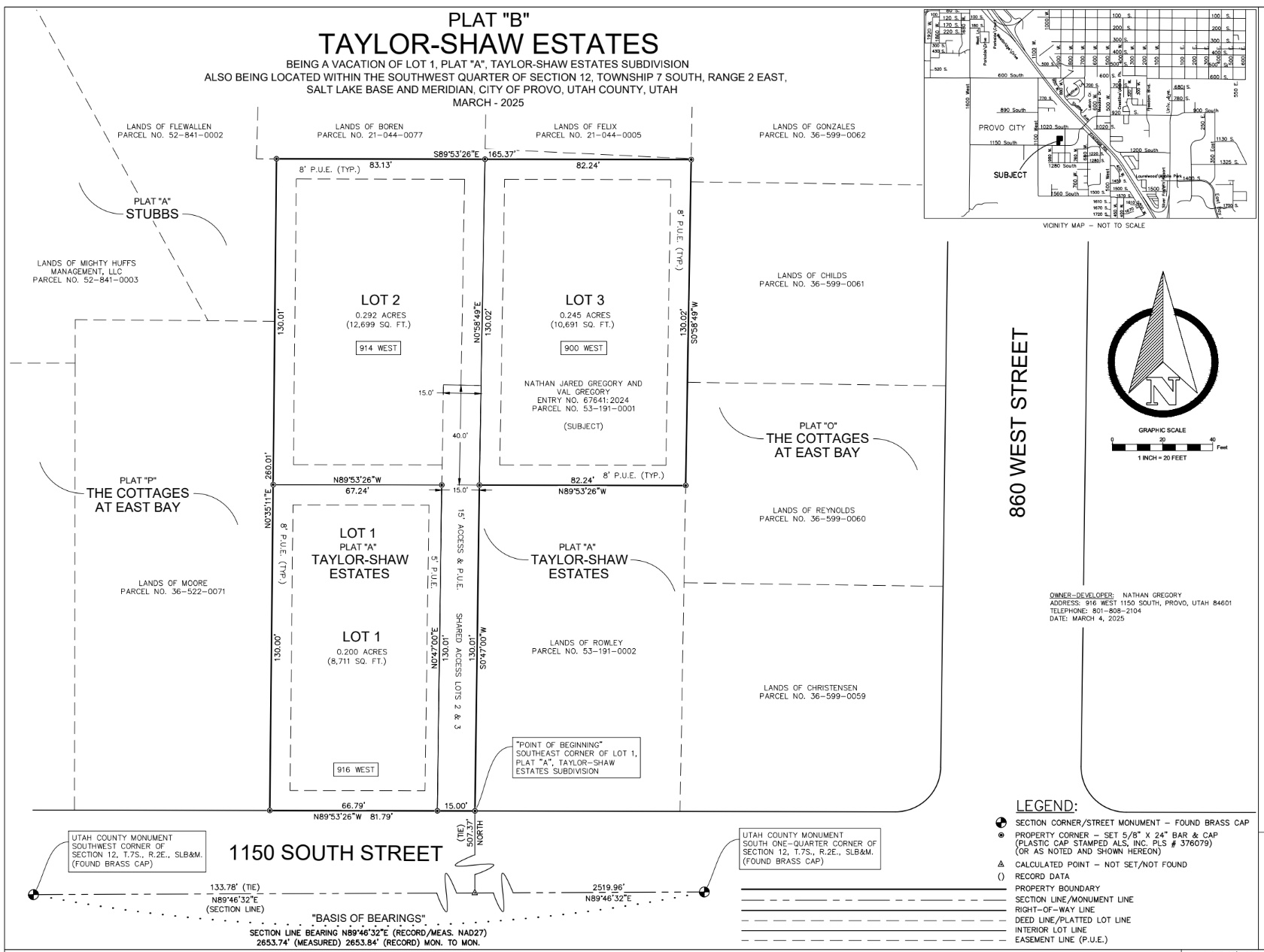 TAYLOR-SHAW ESTATES - Land