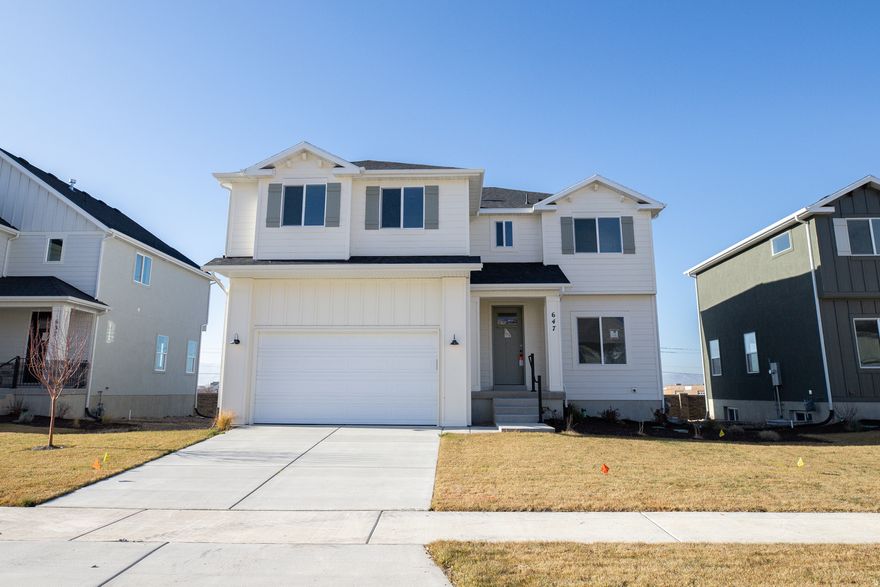 INTEREST RATES STARTING AS LOW AS 4.99% with our preferred lender or $20,000 INCENTIVE towards closing costs, rate buydown, or price reduction regardless of lender! (Talk to agent for conditions.)  Must-See New Salem Fields Community! Move-in ready! This beautiful home built by Flagship Homes features 4 bedrooms + loft, 2.5 bathrooms, quartz countertops, 2 car garage, landscaped front yard, and partially fenced backyard (can be landscaped for an additional charge). The primary bedroom has a vaulted ceiling, large walk-in closet, and dual sinks with a separate tub/shower. With a huge unfinished basement, this home provides space for storage and room to grow. (If preferred, basement can be finished for an additional charge.) Call for more information or stop by our model home at 495 E 720 N, Salem for a tour. Model home hours: Monday-Saturday 11 AM - 6 PM. Buyers to verify all information. Square footage is from house plans