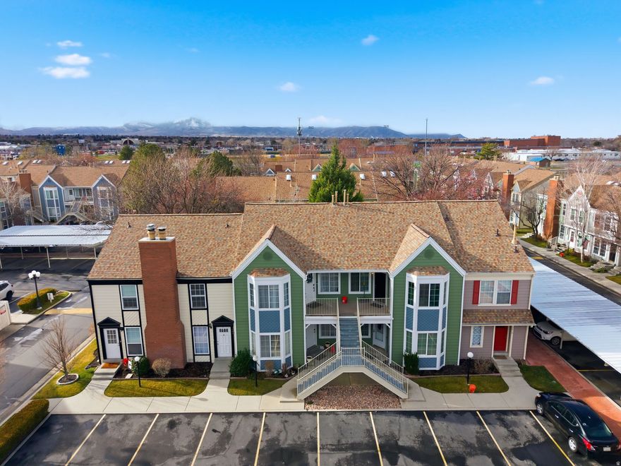 Elegant top-floor condo in the desirable San Francisco Subdivision, offering space and upgrades rarely found in similar units. This two-bedroom, one-bath home features vaulted ceilings that fill the space with natural light and a spacious second-floor loft that doubles as a home theater or gaming room, with flexibility for an office or relaxation space. Larger than most units in the community, the condo includes custom woodwork, a cozy gas fireplace, stacked washer and dryer, smart thermostat, remote-controlled skylight blinds, and Lutron smart-home, energy-efficient lighting. Enjoy a private deck with a pleasant view and a convenient location close to shopping, restaurants, local schools, parks, major highways, and a nearby TRAX station. Just 15 minutes to downtown Salt Lake City and the airport, and 30 minutes to world-class ski resorts. Square footage figures are provided as a courtesy estimate only.