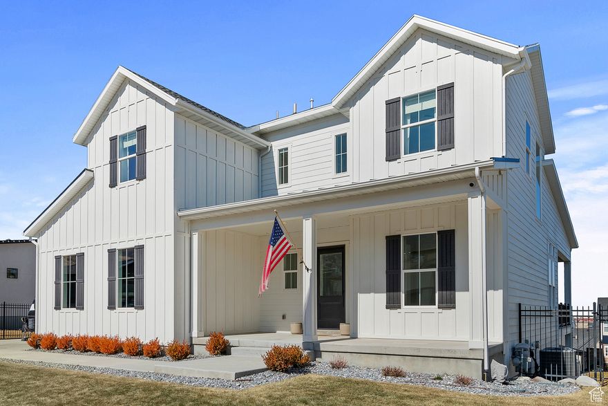 Absolutely Gorgeous and Stunning!  This home is truly better than a model home. Situated in an incredible neighborhood, this beautiful property is ready to move into.  It has an amazing floor plan with exceptional living spaces, tons of natural light and includes a mother-in-law apartment or living quarters in the lower level. The modern amenities combined with exquisite interior design and tons of natural light throughout are worth seeing. Features include: 6 amazing bedrooms and 7 bathrooms, a main floor primary bedroom retreat with large bath area, and walk-in closet that is exceptional in space and design. 3 large family room areas, a walk-out basement, mountain and valley views, and multiple patio areas for lots of outdoor entertainment and enjoyment. The main floor features large accordion-style sliding doors leading to a covered deck with views of the Wasatch mountains and valley to the East. This home is filled with tons of natural light. The gourmet kitchen is a showstopper with a large island, lots of custom counter space and cabinetry, stainless steel appliances as well as 2 pantry areas, large mud room, and butler kitchen area. The home features a second kitchen on the lower level providing a mother-in-law apartment area or just a great place to have additional gatherings. Laundry hookups are located on all three levels. The upper floor features the perfect craft room and laundry area. The home is meticulous in condition and style.  You will love this home and It is ready to be enjoyed for years to come. The community amenities ensure year-round outdoor entertainment. Enjoy the clubhouse and pool or take advantage of the mountain biking and hiking trail access from the community. Buyer and Buyer's agent to verify square footage and all listing information prior to closing.