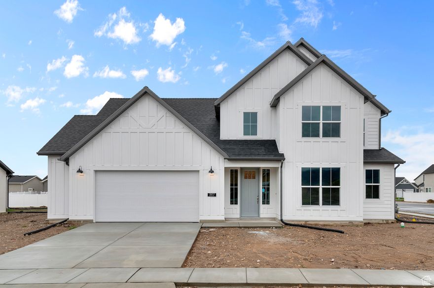 Come see this beautiful brand new 2400 Farmhouse, where modern design meets timeless comfort. This stunning home showcases quartz countertops, stainless steel gas appliances, and a tile backsplash, creating a bright and functional culinary space. The open floor plan is enhanced with laminate hardwood, tile, and carpet flooring, complemented by can lighting and elegant two-tone paint throughout. The owner's suite offers a relaxing retreat with a grand bathroom featuring quartz surrounds, a Euro glass shower door, and stylish satin and brushed nickel hardware. Thoughtful design details include a box window in the owner's bedroom, metal railing at the stairway, and large Craftsman base and casing that elevate the home's farmhouse character. Additional features such as a 3-car garage with keypad and exit door and a tankless water heater provide both convenience and efficiency, making this home as practical as it is beautiful. Check it out today!