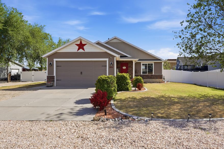 No Showings until the Grand Open House Saturday April 25th from 10-1pm. Honey, stop the car! Rare single-level living on 1.33 acres in West Haven- opportunities like this don't come around often! You truly don't find land like this anymore. This beautifully maintained 2 bed, 2 bath home with a 2-car garage was built in 2012 and shows like it was completed yesterday. Featuring a bright, open-concept floor plan, the home offers comfortable, functional living all on one level with plenty of natural light throughout. Step outside and enjoy the real highlight! 1.33 acres of usable land with endless potential. Whether you're looking for space to spread out, build additional structures, create your dream outdoor setup, or simply enjoy privacy and room to grow, this property delivers. With West Haven City allowing for subdivision, this opens the door to incredible future opportunities for investors, builders, or buyers looking to maximize the value of the land (buyer to verify all). Whether you're searching for a move-in ready home with land, a long-term investment, or a property with development potential, this is one you don't want to miss!