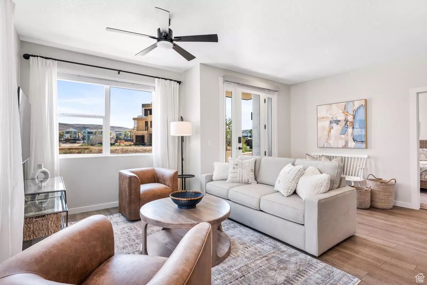 Huge price reduction! Charming ground-level condo in the heart of Desert Color, just steps from the 2.5-acre Lagoon-perfect for paddle boarding, kayaking, or relaxing on the beach. Enjoy resort-style amenities including a heated pool, hot tub, 10-ft fire tables, six pickleball courts, and The Splash Lounge for treats and drinks. Fully turn-key and professionally furnished to sleep 10, with stocked kitchen, bedrooms, and baths-ready for short-term rentals. Rooftop amenities include hot tub, fire pits, BBQs, and lounge areas with stunning views. On-site rentals available for recreation gear, golf carts, and cabanas. Experience community events like rooftop yoga, kids' crafts, food truck nights, and dive-in movies. Excellent rental history and unbeatable main-level location just across from the pool and Lagoon.