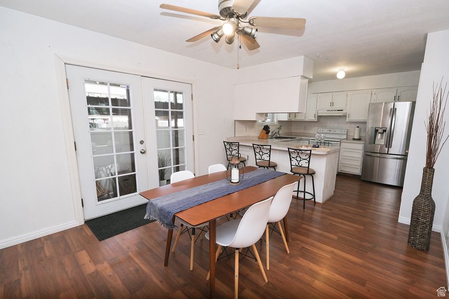 Rare townhome in gated community adjacent to local golf course! Quiet, low traffic, dead end street and 2068 sq ft! 3 bed, 2.5 bath, 2 living rooms, ample storage space, covered parking and patio, optional parking for RV, trailer, or boat! Mountain View from primary bedroom. Electric fireplace in family room, fresh paint, and is move in ready! Brand NEW ROOF in 2022! Amenities include a swimming pool, clubhouse, and playground just steps away from the backdoor. Green thumb? You'll enjoy the community garden and mature landscaping. HOA takes care of all the maintenance for you, easy living!  Walking distance to UTA Trax Red Line (easy access to downtown, airport, and the new Daybreak Baseball field), Mtn View Golf Course, WJ Memorial Park, Bingham Creek trail, Library, Senior Ctr, Gene Fullmer Rec center, WJ City Ctr, new community arts ctr, schools, Vasa gym, and more!. Additionally, it is only minutes away driving to I-15, 2-15, and Bangerter Highway, as well as close to Jordan Valley Hospital, West Jordan Police/Fire Departments, and several grocery stores, dining, and shopping nearby.