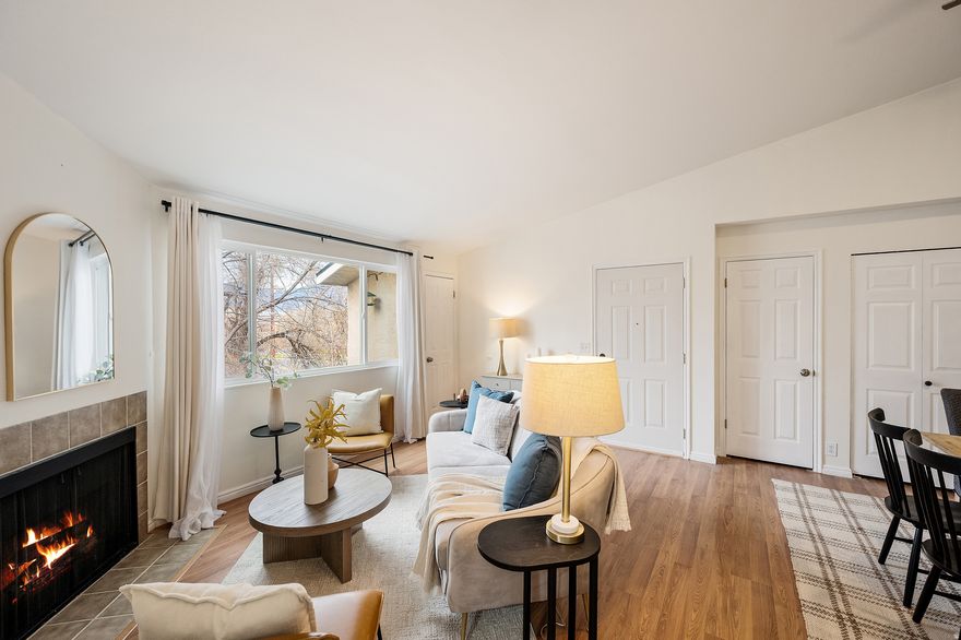 This upper-level 1-bed, 1-bath condo offers an easy, low-maintenance lifestyle in the Hill Creek community. Enjoy a functional layout, covered carport parking, and access to community amenities, including a pool and clubhouse. HOA covers water, sewer, trash, snow removal, and exterior maintenance, making monthly expenses predictable and stress-free. Centrally located in Midvale, near Trax, the freeway, shopping, and dining, this is an affordable opportunity to own rather than rent in Salt Lake County. Getting a loan? Make sure to ask about the Community Reinvestment Act - an incredible loan opportunity with little down and no mortgage insurance!  *All information is deemed reliable but not guaranteed. Square footage figures are provided as a courtesy estimate only and were obtained from county records. Buyer is advised to obtain an independent measurement.*