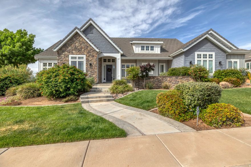 Location! Location! Location! Views, space, and a location that's hard to beat. Located on the ledge of Foremaster Ridge, this stunning home overlooks St. George and offers the kind of views you'll never get tired of. From the moment you walk in, the home feels bright, open, and welcoming with a layout designed for both everyday living and entertaining. Tons of windows fill the home with natural light while showcasing the scenery. Several bedrooms feature en-suite bathrooms upstairs and downstairs, plus the walk-out basement opens from multiple rooms for added convenience and flexibility. Tall ceilings throughout create a spacious feel, while tray ceilings in the primary suite add character and charm. Featured in the Parade of Homes in 2013, this home is a rare opportunity in one of St. George's most desirable areas. Buyer and Buyers Agent to verify all information.