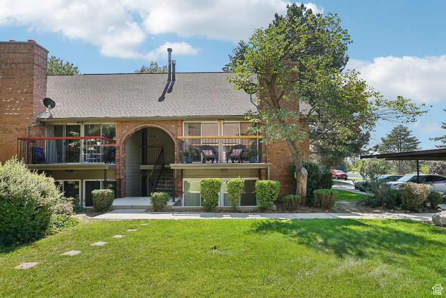 OPEN HOUSE Saturday October 4 from 11am to 1pm. Amazing Sandy/Cottonwood Heights location. Well maintained Upper level condo in Cottonwood Hills. Featuring an open floor plan, spacious living areas, vaulted ceilings, plus 2 covered parking stalls. Living room with sliding doors out to the balcony/deck. Spacious primary bedroom with ensuite bathroom. Storage throughout. Easy access to community amenities: swimming pool, clubhouse, BBQ area, playground and tennis courts. Close to Shopping, Restaurants, theaters, Cottonwood Canyons, and Skiing. Large loft with closet, window and half bathroom is marked as 3rd bedroom.