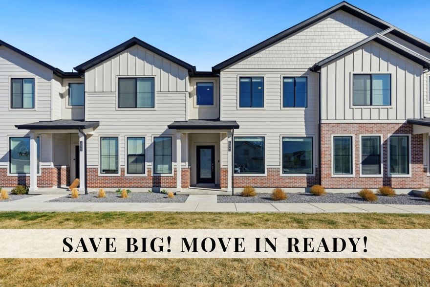 *Be sure to click the tour button for the 3D tour* Better than new and priced below the builder. This upgraded 3-bedroom, 2.5-bath townhome offers over $17,500 in builder upgrades and is positioned in one of the most desirable locations within the community.  Step inside to 9' ceilings and durable LVP flooring throughout the main level, complemented by modern black hardware and an oversized kitchen island, perfect for gathering and everyday living. The open-concept layout flows seamlessly into a spacious living area, while the 2-car garage adds convenience and functionality.  Upstairs, you'll find a versatile loft space ideal for a playroom, office, or second living area. Two bedrooms feature custom accent walls, adding character and style.  This unit is uniquely situated with a large grassy area right out front, nearby guest parking, and close proximity to the community mailboxes. Enjoy easy access to the neighborhood amenities including pickleball courts, hammock areas, playground, pool, and park, all just a short walk away.  Located near the new recreation center, scenic trails, and parks, this home offers both convenience and lifestyle.