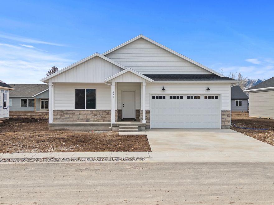 This new construction home comes fully loaded with features typically not found in this price range.  9 foot ceilings, marble surrounds in both bathrooms, marble counter tops, more cabinet space than you can imagine!  Gas range, microwave, and a refrigerator are also included.  The lot has been graded to make landscape and sprinkle installation very easy.   Home is close to parks, and the home of the "Famous Preston Night Rodeo".  A new community center has been built just 2 blocks away from this home as well.  Buyer to verify all information.