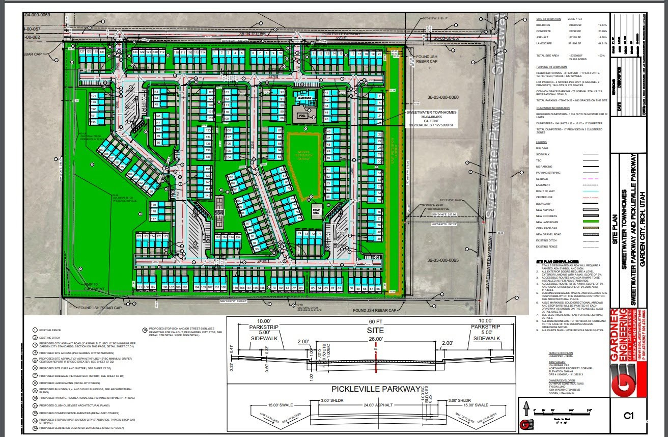 We are moving quickly!! Road construction has been completed for 29 pads! Ready units Completion projection September 2024 $7,760,0000 = ( value of land) +1,640,000 = (Improvements) ---------- $9,400,000 = ( New true value + improvement)  This numbers is still increasing contingent on improvements for potential buyers.Envision your future at Sweetwater Resort, a pristine canvas of raw land awaiting transformation into a premier townhome community in the charming town of Garden City, Utah. This untouched expanse offers a unique opportunity to craft a luxurious retreat tailored to the desires of modern families and relaxation seekers. Land Overview: Expansive Acreage: Spanning a generous area, this raw land presents endless possibilities for development, with ample space for a collection of elegant townhomes. Approved Plans: 194 TOWNHOMES HAVE BEEN FULLY  APPROVED; With approval, Sweetwater Resort is poised for creation, promising a seamless transition from vision to reality. Natural Backdrop: Set against the majestic Bear Lake Valley, the land's natural beauty provides an idyllic setting for a serene and upscale living experience. Development Potential: Customizable Community: The flexible landscape allows for personalized touches in the design of each townhome, ensuring a unique and bespoke living space for future residents. Recreational Paradise: Future homeowners will revel in the proximity to Bear Lake, offering a playground for water sports, hiking, and nature exploration. Strategic Location: Perfectly situated, the land benefits from the tranquility of a small town while remaining within reach of urban conveniences. Seize the chance to be a part of Sweetwater Resort from the ground up. This is more than land; it's the future site of memories, laughter, and legacy. Contact us to explore the potential and join us in shaping a new chapter for Garden City. For inquiries or to discuss the possibilities, please reach out to our development team. Your journey to creating Sweetwater Resort begins here.