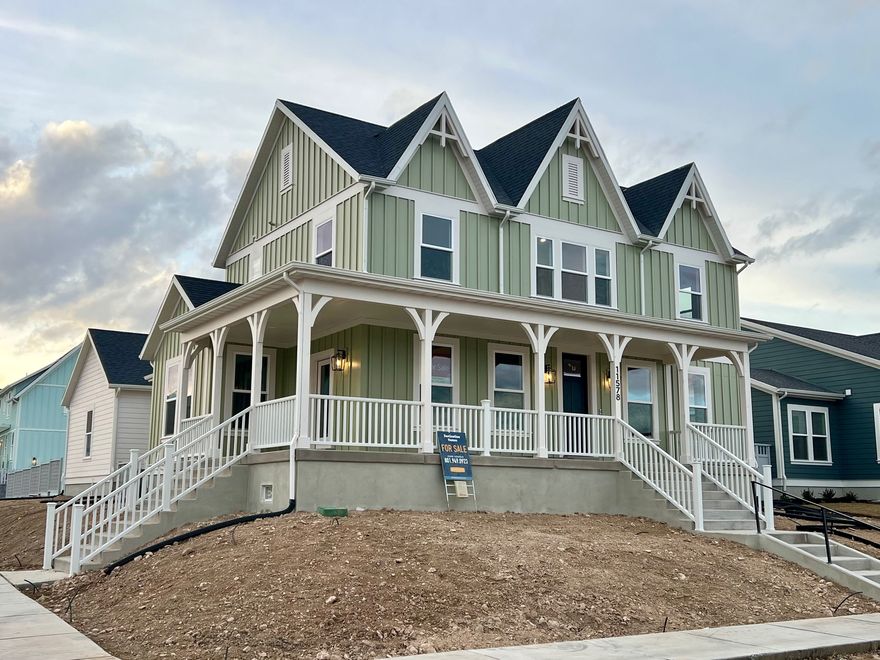 *Rates starting as low as 2.99%. See agent for details. This brand new homes is just being finished and will be ready for move in by January. If you're looking for a large homesite in Daybreak this is it!. Long driveway and large back yard. Large Cold Storage under the wrap around front porch.