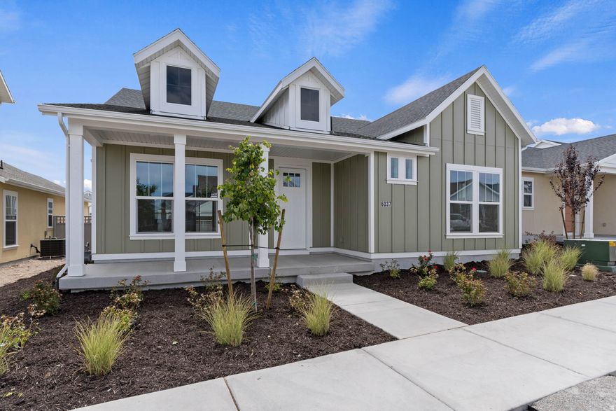 MOVE IN READY HOME! Welcome to Springhouse Village, our 55+ community in Daybreak! The "Sirius" is an open and well- designed floor plan featuring a large "dine in" kitchen island, a cafe kitchen,  a covered patio, a walk in shower in the primary bathroom and more. Beautiful Great Room with fireplace and lots of windows allowing for natural light. Call now to set up a time to visit Springhouse Village, come tour the "Springhouse", our 10,000 sf clubhouse featuring exercise rooms, bocce ball, pickle ball, golf simulator and much more! Call for more details or to set up a time to visit this community. (Photo's are of another home in the community, not this home) Sirius Lot 591)