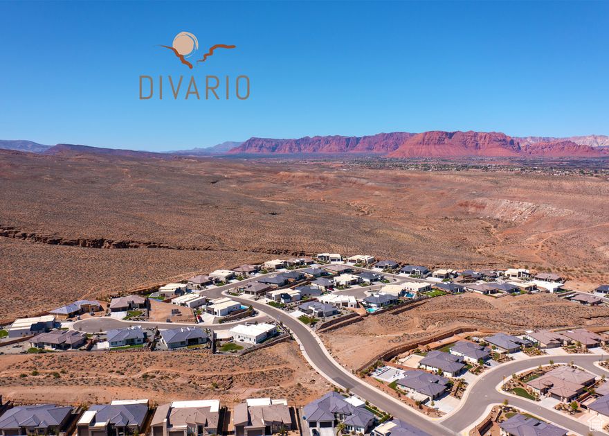 It's all about views. Building lot in Cecita Crest at Divario. Panoramic views in vibrant, new community. Easy access to BLM ground and hiking/biking trails. The 730 acre master planned community is adjacent to 18-hole Sunbrook Golf Course. Divario is surrounded in a picturesque setting with red rock vistas and views of Pine Valley Mountain. Open space in Divario includes natural groomed hiking/biking trails with connections to BLM ground and city planned Divario community park and neighborhood park.
