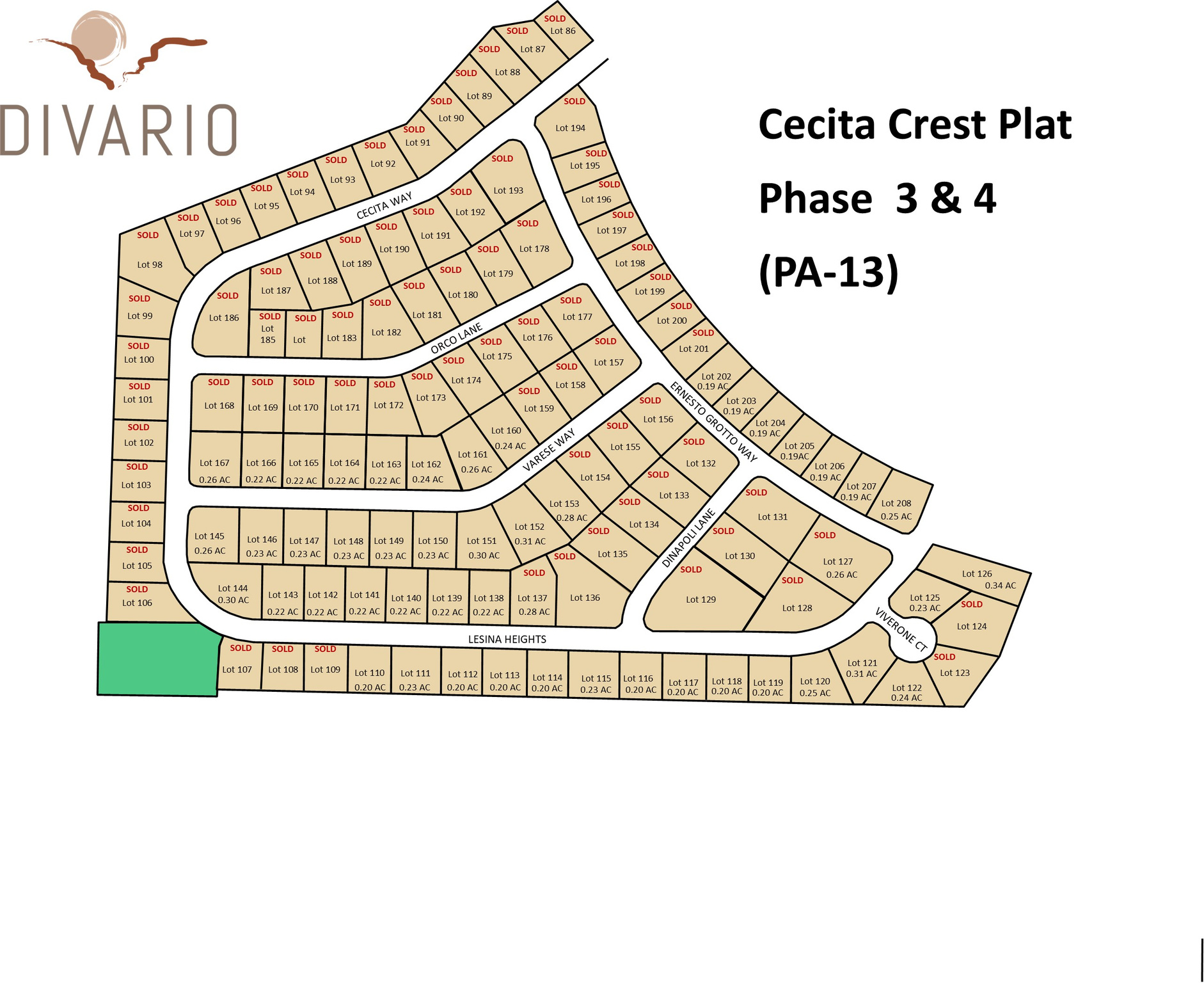 CECITA CREST IN DIVARIO - Land