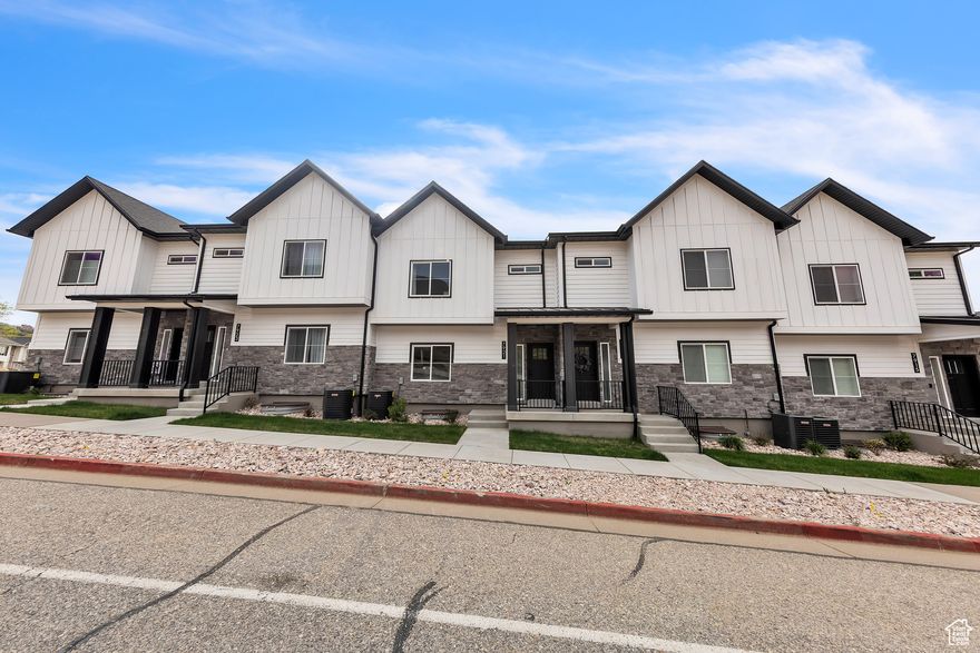 Fanastic location with mountain views.These gorgeous Townhome have an open floor plan lots of room! Located near snow basin" great skiing," schools, Weber University, Hill Air force base, parks, shopping, quick freeway access.  Canned Lighting, Garage! 4th bedroom or private office. Could be a Live-Work space. Garage is prewired for an EV charger. Extra lighting Pkg. included. A Great Opportunity in South Weber! Grant monies available a $20,000 new construction grant " bond." to qualifird buyers. Don't miss out on this 3-story! Square footage figures are provided as a courtesy estimate only and were obtained from architectural drawings. Buyer is advised to obtain an independent measurement. Please include proof of funds and pre-approval letter with all offers. Landscaping in common areas, Private road. HO6 Insurance policy required, policy's deductible of $25,000 on the exterior. Any Live-Work units must be approved through the city. seller incentives. Move in Fall of 2026.