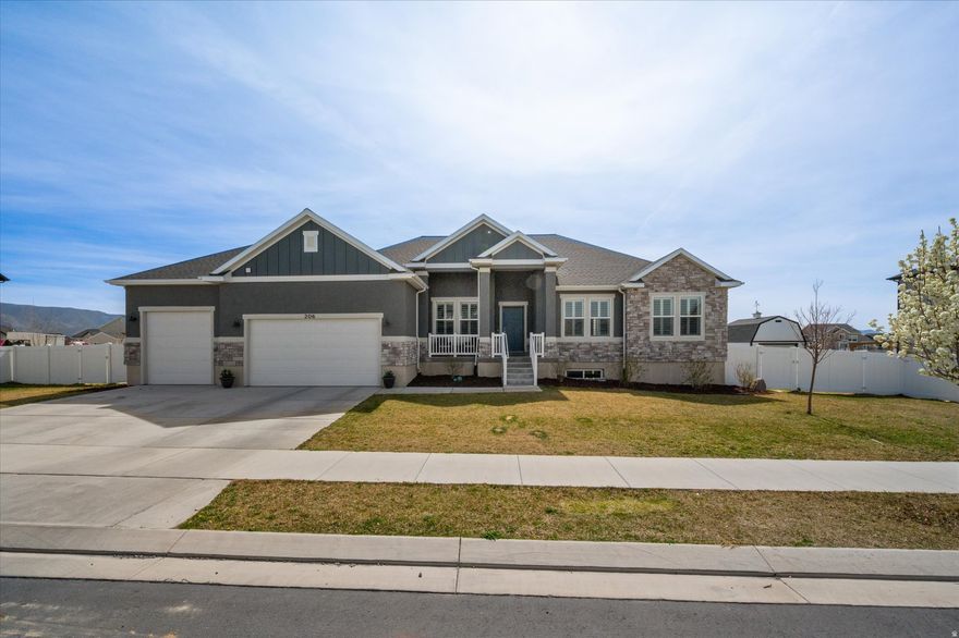 Welcome to this beautifully upgraded rambler that perfectly blends space, comfort, and modern living. 4 spacious bedrooms, plus office/living room, 2.5 bathrooms, 5 storage closets, laundry room with sink and storage, cathedral ceilings in great room, 3 car garage, situated on over a half an acre. This stunning single family home features over $100,000 in upgrades, offering high end finishes and thoughtful improvements throughout. Some of those upgrades include, 10ft ceilings, additional can lights to each room, granite countertops throughout, custom shutters and electric roller shades, ceiling fans, fireplace, extra height on the 3rd car garage, Basement has been framed and has 3 future bedrooms, 2 baths, storage or gym, future kitchen, future laundry, water softener, walkout and mudroom. Enjoy the open layout, generous living spaces, and plenty of storage inside and out. Outside you'll enjoy the large yard ready to design to your liking, a new storage shed, large deck, wired for a future hot tub, fully fenced yard, gas line for your BBQ needs, electricity for your Christmas lights, and the list goes on. Why wait to build when you can find a home with everything you need and didn't know you'd want. The list of inclusions is so vast, we will provide upon request.  Message me for details or to schedule a private showing.