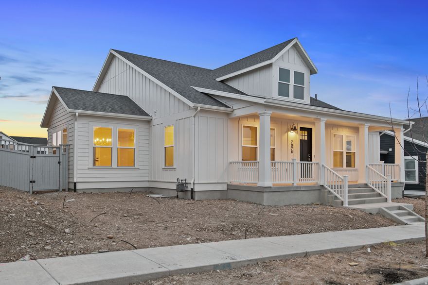 This new home was just finished and ready for move in. Located in Daybreaks Cascade Village. Walking distance to parks and the new Watercourse! The rambler features main floor living at its best. Gourmet kitchen with a large island.