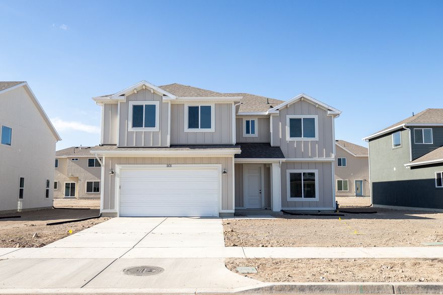 INTEREST RATES STARTING AS LOW AS 4.99% with our preferred lender or $20,000 INCENTIVE towards closing costs, rate buydown, or price reduction regardless of lender! (Talk to agent for conditions.)This is our Must-See New Arrowhead Springs Community in Salem! This beautiful home was built by Flagship Homes on a 0.14 acre lot and features 4 bedrooms, 2.5 bathrooms, quartz slab countertops, painted cabinets, laminate flooring on the main level, landscaped front yard, 2 car garage, and backyard (can be landscaped for an additional charge). The primary bedroom has a vaulted ceiling, large walk-in closet, and dual sinks with a separate tub/shower. Call SETH more information or stop by our model home at 1074 N 1020 W Salem, Utah 84653 for a tour. Model home hours: Monday-Saturday 11 AM - 6 PM. Buyers to verify all information. Square footage is from house plans.