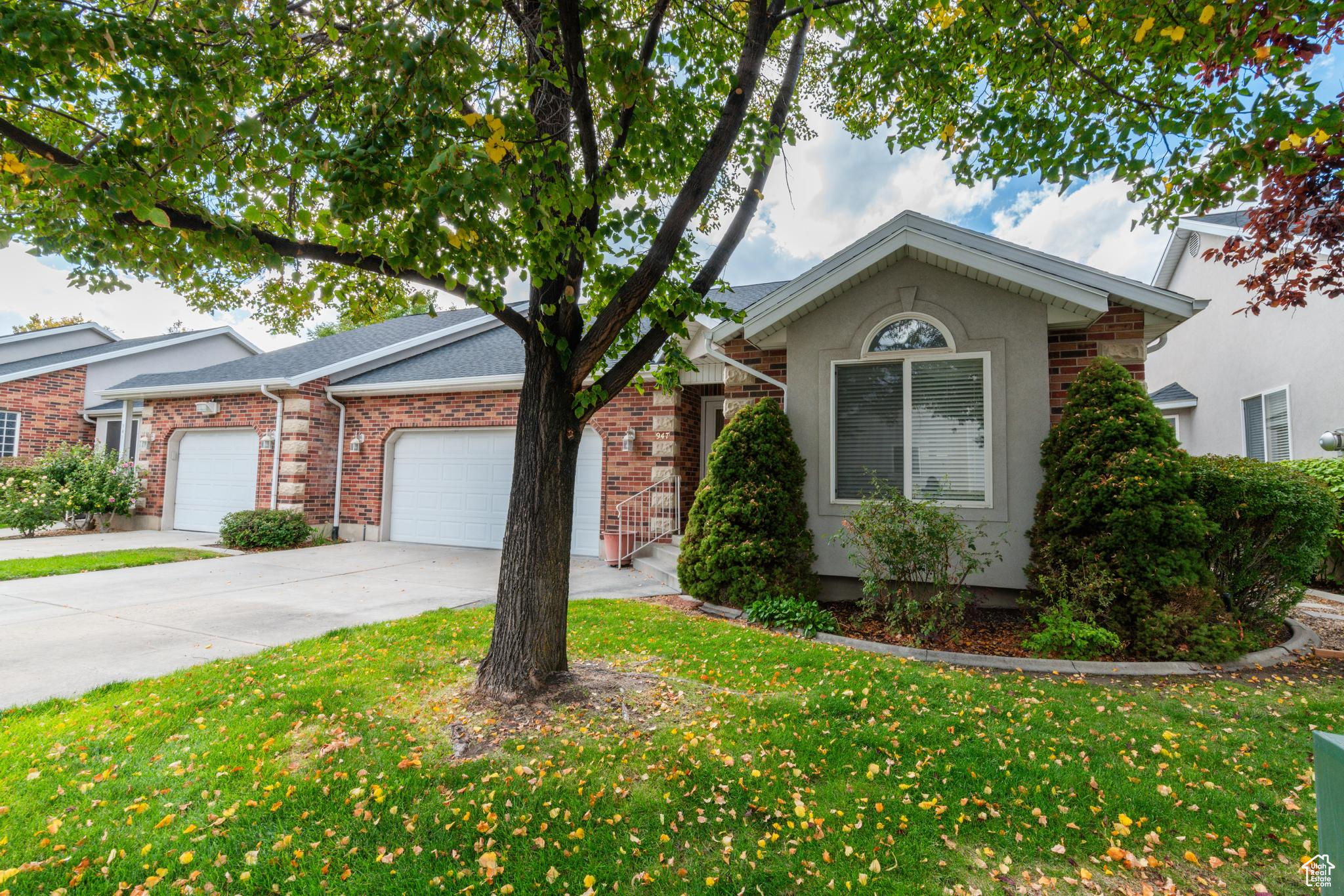 Tucked away in the highly desired Summerfield PUD, this well-maintained twin home offers the ease of main-level living in a prime location. Enjoy a bright, vaulted great room that opens seamlessly to the kitchen-perfect for entertaining inside or on the back patio. A front living room/office adds flexibility, along with two bedrooms and laundry room on the main, all just away from the garage (with built-in storage cabinets). The fully finished basement expands your space with an additional family room and kitchenette, two spacious bedrooms, an office (complete with built-in shelves, desk, credenza & chair), a generous 3/4 bath and storage room. This home offers all the benefits of a 55+ community-without the age restriction. The location is hard to beat: walking distance to schools, shopping, restaurants, and Timpanogos Hospital (just across the street), and only two minutes to I-15. Measurements take from County records; buyer advised to verify.