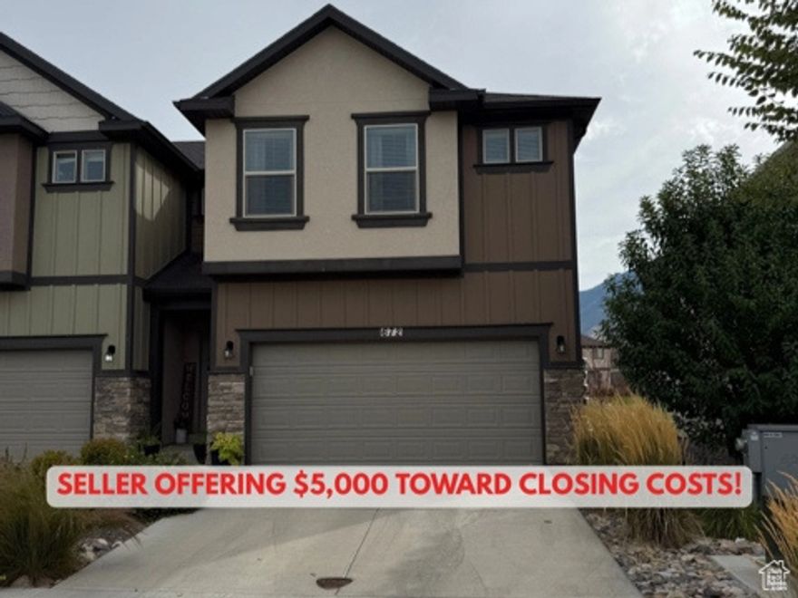 Seller is offering a $5,000 credit towards the buyer's closing costs. This 4-bedroom, 2.5-bathroom townhouse offers an open floor plan connecting the living room and kitchen. The kitchen features quartz countertops, while the living room includes a custom fireplace with a mantle. The primary bedroom has a walk-in closet, walk-in shower and dual sinks. An attached two-car garage and a two-car parking pad provide ample parking. The unfinished basement is perfect for storage or future customization. Enjoy the community green space and playground right out back.   Square footage figures are provided as a courtesy estimate only and were obtained from a previous appraisal.  Buyer is advised to obtain an independent measurement.