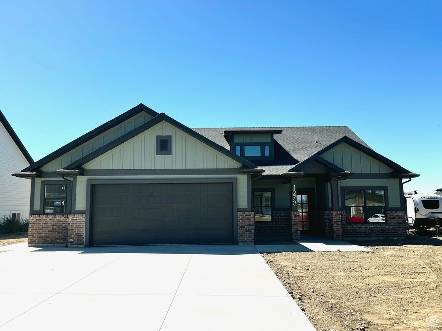 One of a kind custom home with upgrades throughout. The primary suite features mountain views, walk in shower, double vanity and large walk in closet. This open floor plan features floor to ceiling sliding glass doors leading to the covered patio that is over 330 sq. ft. The kitchen is completely custom with enormous walk in pantry. Each bedroom is very large with private closets. The garage is a dream whether you need storage or are a hobbyist or need room for your toys, the garage has you covered at over 840 square feet. This home is a must see.