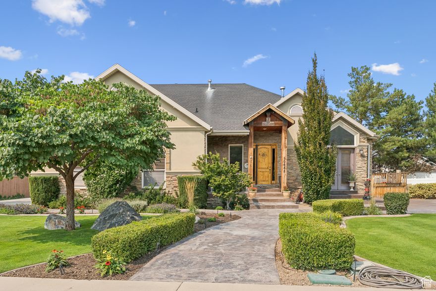 Welcome to this spacious rambler across from Alpine Country Club Golf Course! Built in 2001, this beautifully maintained home offers 6 bedrooms, 4 bathrooms, and over 3,800 sq. ft. of living space. The open layout is ideal for gatherings, featuring a large kitchen and comfortable family room. Step outside to your own private retreat with a sparkling pool and a covered porch designed for outdoor entertaining-perfect for relaxing or watching TV under the stars. With its prime location, generous floor plan, and inviting amenities, this home is truly a rare find.  Square footage figures are provided as a courtesy estimate only and were obtained from county records.  Buyer is advised to obtain an independent measurement.