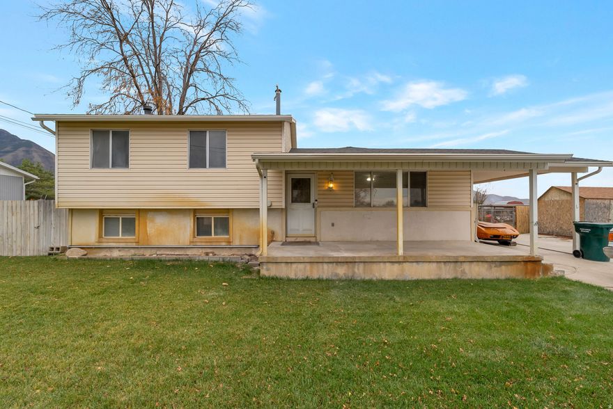 Rare horse property in Spanish Fork! You can also have other animals like goats, chickens, and dogs, etc.. Home features include, cozy covered front porch, newer roof, LVP flooring, TANKLESS water heater, and a master suite with a large jetted tub.