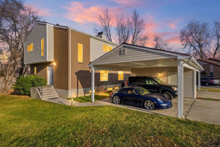 Move-in ready Fully renovated in 2023, this 4-bedroom, 4-bath townhome sits in a quiet cul-de-sac. a newly built deck and fully fenced yard create an easy spot to unwind or entertain. The improvements have been lived in, fine-tuned, and proven, not just flipped. Updates include new LVP flooring, carpet and paint throughout, New Windows, furnace, bathrooms, kitchen, refreshed lighting and baseboards, countertops. You'll also find A primary suite with an en-suite bath, a two-car carport with storage, and a total of six parking spaces. The HOA covers insurance, exterior maintenance and even handled the roof replacement in 2023. Dues are just $85 per month. Conveniently located with quick access to downtown Salt Lake City, the University of Utah, and St. Mark's Hospital. A 1-year home warranty is included for extra peace of mind!