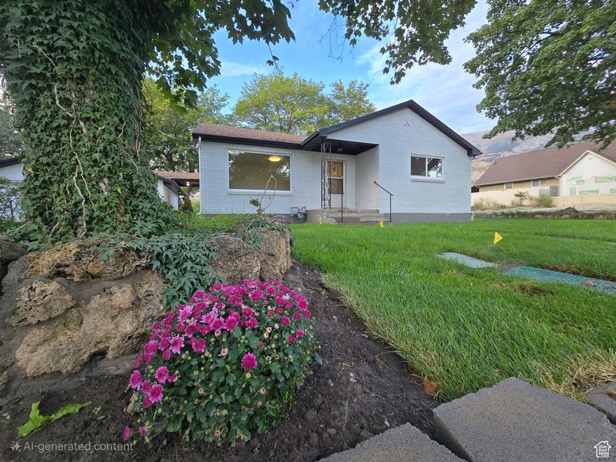 PRICE SLASHED! Don't miss this incredible opportunity in Pleasant Grove. Set on a spacious 0.32-acre lot, this updated rambler combines modern upgrades with timeless charm. Inside, you'll find fresh paint, stylish LVP flooring, quartz countertops, and sleek new appliances. Generously sized bedrooms and a bathroom with vintage character add warmth and personality. The expansive family room flows seamlessly to a private covered patio-perfect for entertaining or relaxing.  Recent updates include a new furnace, central A/C, vinyl windows throughout, and a delightful fruit cellar. The oversized detached 2-car garage provides excellent storage and workspace. With its thoughtful improvements, mountain and valley views, and a new lower price, this home is an exceptional value you'll want to see right away!