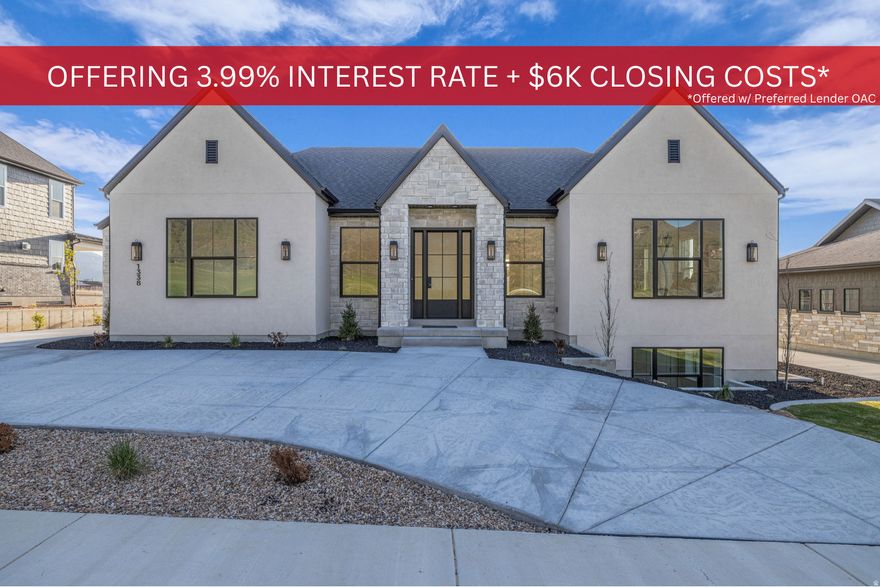 **Offering a 4.75% starting interest rate via a seller-paid 2/1 buy down and closing costs paid up to $6k.  **Buyer must qualify through Seller's Preferred Lender to obtain rate buydown. Discover the perfect blend of old-world charm and modern luxury in this beautifully designed Modern European Cottage. Every detail of this home has been thoughtfully curated-from the refined tile flooring and warm accent lighting to the custom light fixtures each of which adds a splash of unique sophistication. The chef's kitchen is both elegant and functional, featuring an oversized built-in fridge/freezer, premium finishes, and generous counter space-ideal for everyday cooking or entertaining. The grand three-tier theater room comes fully equipped for unforgettable cinematic experiences. Upstairs, above the expansive 3-car garage, a private mother-in-law apartment offers flexible living space for guests or extended family-seamlessly integrated into the home's timeless design. Sitting on a spacious .3-acre lot, the backyard is ready for outdoor living and entertaining with a large patio, unobstructed mountain views, and a glimpse of Utah Lake. There's even room to add a pool or pickleball court to complete the dream. With its thoughtful layout, architectural beauty, and stunning setting, this home is a rare find-offering both a peaceful retreat and a space made for gathering.