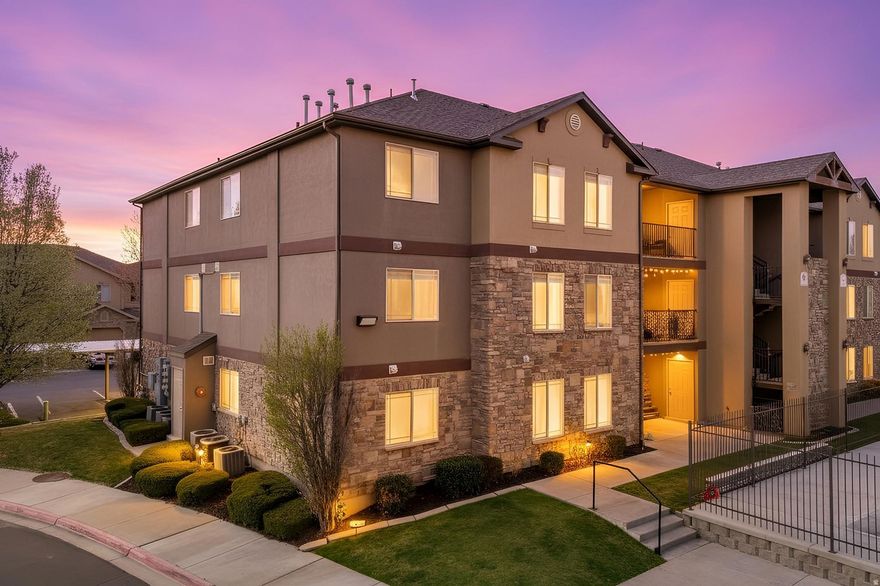 This bright and inviting 3-bedroom, 2-bathroom condo offers the perfect blend of comfort and convenience. Recently painted and located on the second floor, the home feels fresh, open, and ready to enjoy. Ideally situated near shopping and freeway access, you'll love how easy it is to get where you need to go while still having a cozy place to call home.   The HOA covers sewer, water, and garbage, making day to day living that much easier. You'll also have a covered parking space plus plenty of guest parking for when guests stop by. Quick access to I-15, public transit, dining, and shopping, everything you need is minutes away.   Square footage figures are provided as a courtesy estimate only and were obtained from county records. Buyer is advised to obtain an independent measurement.