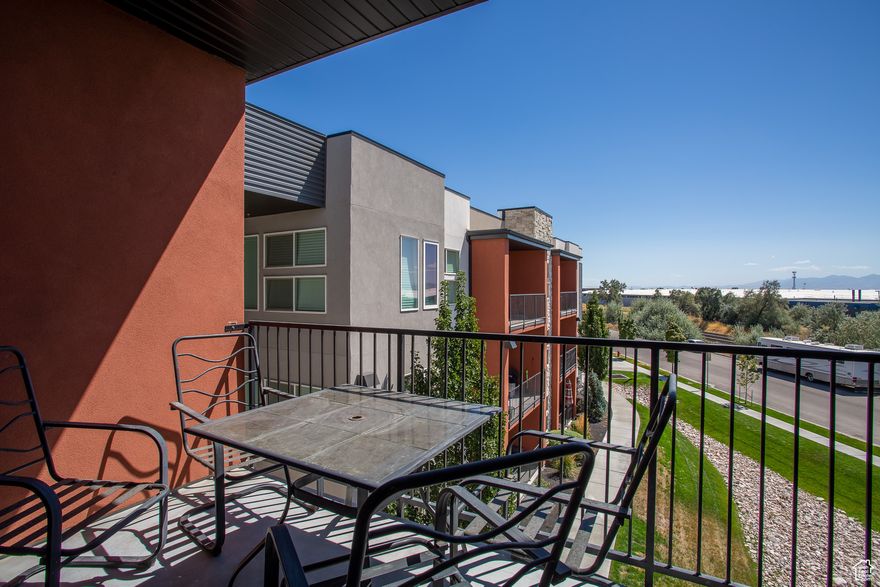 Super cool 2 bedroom condo in newer complex.  Top unit, so no neighbors overhead. Within minutes of I-15, Hill Air Force Base, Trax station, shopping, and food. Great primary bedroom with massive closet. HOA offers swimming pool, BBQ gas grill, dog park, and basketball court. Price subject to third party approval. Great views from balcony!  Come on over today!