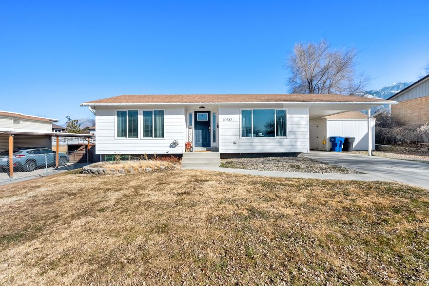 Beautiful family home in Sandy! This East side gem features updates throughout every room in the house. A spacious open kitchen walks out to a lush fully fenced backyard great for kids and pets alike. The backyard also features a massive gazebo allowing you to stay dry and enjoy the outside space year round. RV parking, covered carport and tons of storage including an oversized shed on the side of the home. There is also a wide open basement with a bedroom and updated bathroom allowing everyone in the family their own space while still enough room to all come together upstairs. A 2 minutes drive from shopping, dining, groceries and anything else you might need. Not to mention near immediate access to the canyons for world class recreation. This is so much home for the price and wont last long! Call and schedule your private showing today.