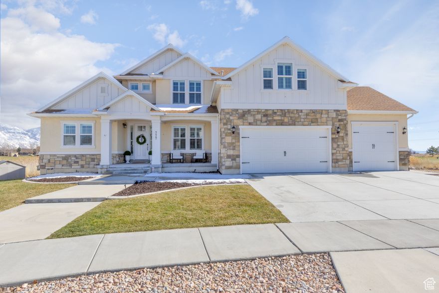 Golf Course Living with Unmatched Mountain & Lake Views! Welcome to over 5,100 sq ft of luxury, light, and lifestyle in the heart of Vineyard, Utah. Perfectly positioned along the pristine fairways of Sleepy Ridge Golf Course, this stunning two-story home offers breathtaking, unobstructed views of Utah Lake, Mount Timpanogos, and Squaw Peak - right from your backyard, deck, or future hot tub! Inside, you'll find 4 spacious bedrooms, 2.5 baths, and multiple flexible living areas ideal for families, entertaining, or multi-generational living. The open-concept main floor features vaulted ceilings, a dramatic 2-story family room, and a wall of windows that fill the space with natural light and showcase the incredible views. The spacious kitchen offers double ovens, an oversized island, and a walk-in pantry. The primary suite is your personal retreat, complete with a spa-like bathroom, walk-in closet, and panoramic views from every angle. Upstairs, a huge loft provides the perfect space for a second living room, playroom, or creative retreat. The secondary bedrooms are all generously sized and each include walk-in closets The upstairs bathroom features dual showers for maximum comfort and convenience. Downstairs, the unfinished basement offers unlimited potential - create a theater, gym, game room, or even a full ADU. A dedicated office space makes working from home a breeze, and the 3-car garage with extended ceilings provides tons of storage options. Step outside to your backyard oasis with direct access to walking trails and open green space and soak in the quiet mornings and colorful sunsets. No HOA, minutes to I-15, UVU, Top Golf, Megaplex, shopping & dining. Quick access to the Vineyard FrontRunner station, close to Provo, Orem, and the Silicon Slopes tech corridor. This is resort-style living with room to grow - a rare opportunity to own one of Vineyard's most desirable golf course homes. Don't wait - homes like this don't come around often!! Square footage figures are provided as a courtesy estimate only and were obtained from county records. Buyer is advised to obtain an independent measurement.