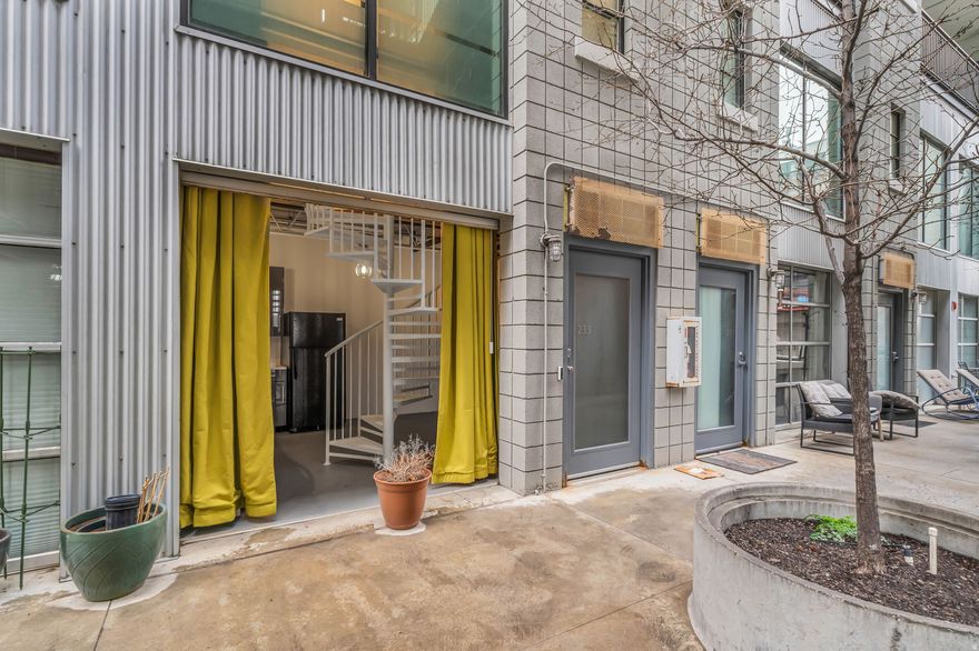 Downtown living at its finest. Welcome to Broadway Park Lofts, a truly unique property in the heart of Salt Lake City. Perfectly positioned for walkable and bikeable access to restaurants, parks, shopping, work, and major sports and entertainment venues, this location is hard to beat. This standout two-story loft is one of only four units in the entire community offering an additional 200 square feet of interior living space-making it one of the largest of its kind in the project. The interior features sleek modern finishes, dramatic floor-to-ceiling windows, and a roll-up garage door that opens directly to the courtyard, seamlessly blending indoor and outdoor living and creating an incredible space to enjoy. Additional highlights include underground parking with an assigned space, secure building entry, elevator access with direct garage connectivity, a secure mailroom, and fast 1-gig internet. The building is pet-friendly, rent friendly with a minimum 6 month lease, and all utilities are included except electricity. A rare opportunity to own a one-of-a-kind downtown loft-this is urban living at its absolute best and a must-see to truly appreciate.