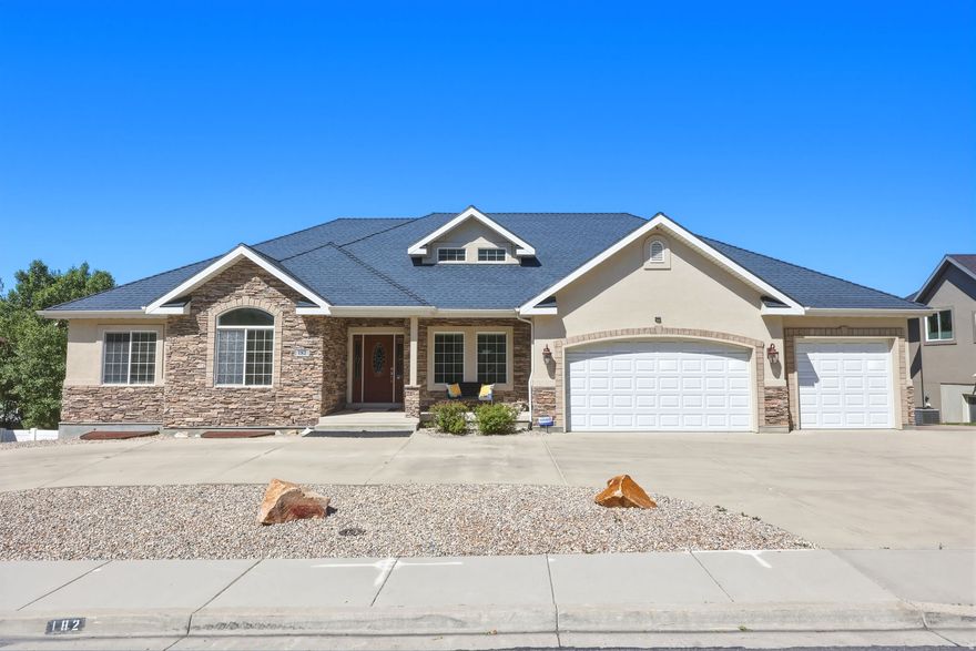 **These VIEWS ARE CRAZY!!!** OPEN HOUSE Saturday, May 16th from 11-2pm** This rambler style home on the bench in Pleasant Grove is genuinely something you don't find everyday. The main floor offers a spacious, open floor plan for versatile and functional living, double ovens, large dining space and a primary bedroom on the main floor. The fully finished, walkout basement offers 9ft ceilings, tons of light, plenty of storage, and the flexibility to easily add a kitchen for a huge mother-in-law or ADU. The nearly half acre property is well maintained with a fire pit, gazebo and raised garden beds, perfect for hosting friends and family, or just enjoying your own private place to relax. And the views really are amazing! You truly don't find homes like this very often.