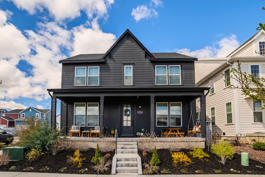 Perfectly situated in Daybreak's Highland Park, this darling fully finished home has been meticulously kept and offers so many upgrades!  Features include an open floor plan, soaring vaulted ceilings and gourmet kitchen. Enjoy a fully fenced back yard you can enjoy. Located in a walkable neighborhood and minutes from schools, restaurants, shopping, hospitals, TRAX station, the new Salt Lake Bee's Baseball Park, freeways and so much more!