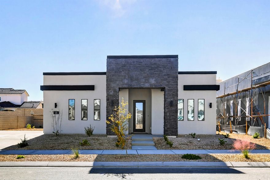 LIMITED INVENTORY ON MOVE-IN READY HOMES! This beautiful new construction home features the Eclipse DM floor plan, thoughtfully designed and built by Carefree Homes--Southern Utah's trusted builder. Carefree delivers service that exceeds our home buyers expectations before, during and after the sale! Conveniently located near major highways and just minutes from exciting new commercial developments, this home is perfect for both work and leisure. Highlights include durable 2x6 construction, stylish 2'' faux wood blinds, epoxy-coated garage floors, a fully landscaped yard, quartz/granite countertops, and soft close drawers. More... Nestled within a vibrant and growing community, you'll enjoy a wealth of amenities right at your doorstep, including a state-of-the-art lagoon and all year long heated pool with several pickleball courts, perfect for outdoor fun and relaxation with family, friends and neighbors. Call today for a showing or for more information about Southern Utah's unique community, Desert Color.