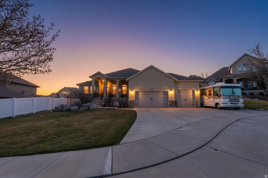 Stunning Herriman rambler in quiet cul-de-sac! Updated primary bath, fully furnished movie theater room, and fully finished basement with 1 bed/1 bath ADU living space and private exterior entrance. Storage & playroom space. Near parks & shopping.