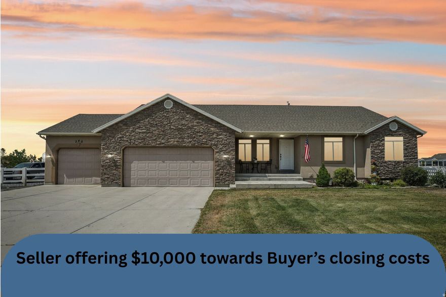 Welcome to your dream home, where space, comfort, and charm come together on 1.17 acres of peaceful living, with no HOA. This beautifully cared-for 6-bedroom, 3-bathroom home offers nearly 4,000 sqft of inviting space, including a fully finished basement with a cozy movie theater room, complete with a wet bar and a delightful playhouse tucked under the stairs. The spacious 3-car garage and extra parking make room for all your toys, RVs, and hobbies. Step outside to enjoy evenings around the firepit with swinging benches, gather fresh eggs from the chicken coop, or gaze at the stars from your very own observatory. Inside, you'll find two fireplaces, a whole-house fan for quick, energy-efficient cooling, and thoughtful updates like two new 50-gallon water heaters. Upstairs features four generously sized bedrooms-including one perfect for a home office, and a primary suite with a walk-in closet and private bath with separate tub and shower. With a covered deck for relaxing, room for animals, and even one water share included. Permanent holiday lighting included, this is more than just a home-it's a place where memories are made.