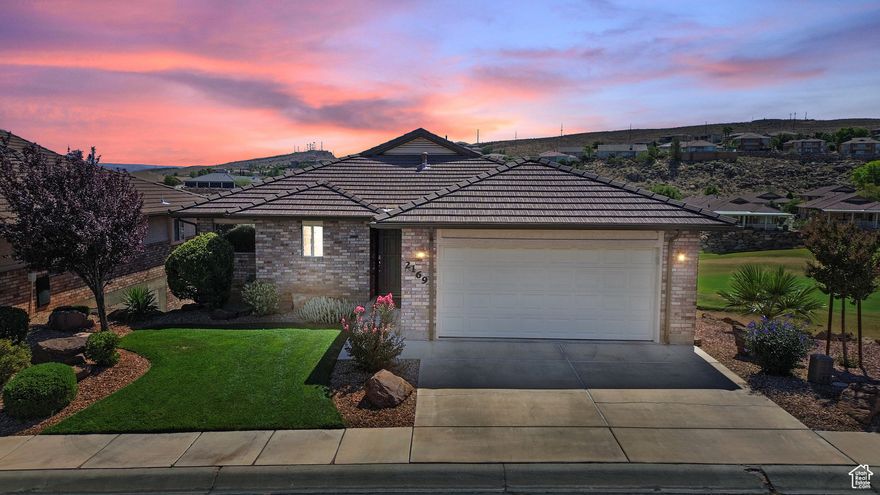 Former Model Home on Southgate Golf Course - Includes TWO LOT Parcels (SG-LY-5-99 & SG-LY-5-98)*Premium property w/unobstructed views of Red Mountains, Zion & City lights*Situated directly on the 13th Fairway & Green*Large picture windows & east-facing patios capture morning sun & provide shaded evenings*Move-in ready w/thoughtful upgrades* A/C 2022, Water Heater 2024*Walkout basement w/private entrance is perfect for an ADU or guest suite, offers flexible living options*Simply Safe Security System*Community amenities include indoor & outdoor pools, hot tub, clubhouse, fitness center, pickleball/tennis, yoga, game nights, aerobics, book club plus full yard maintenance*Easy living in a highly desirable golf course location*Rare opportunity - premium home + adjacent lot, all in one package!