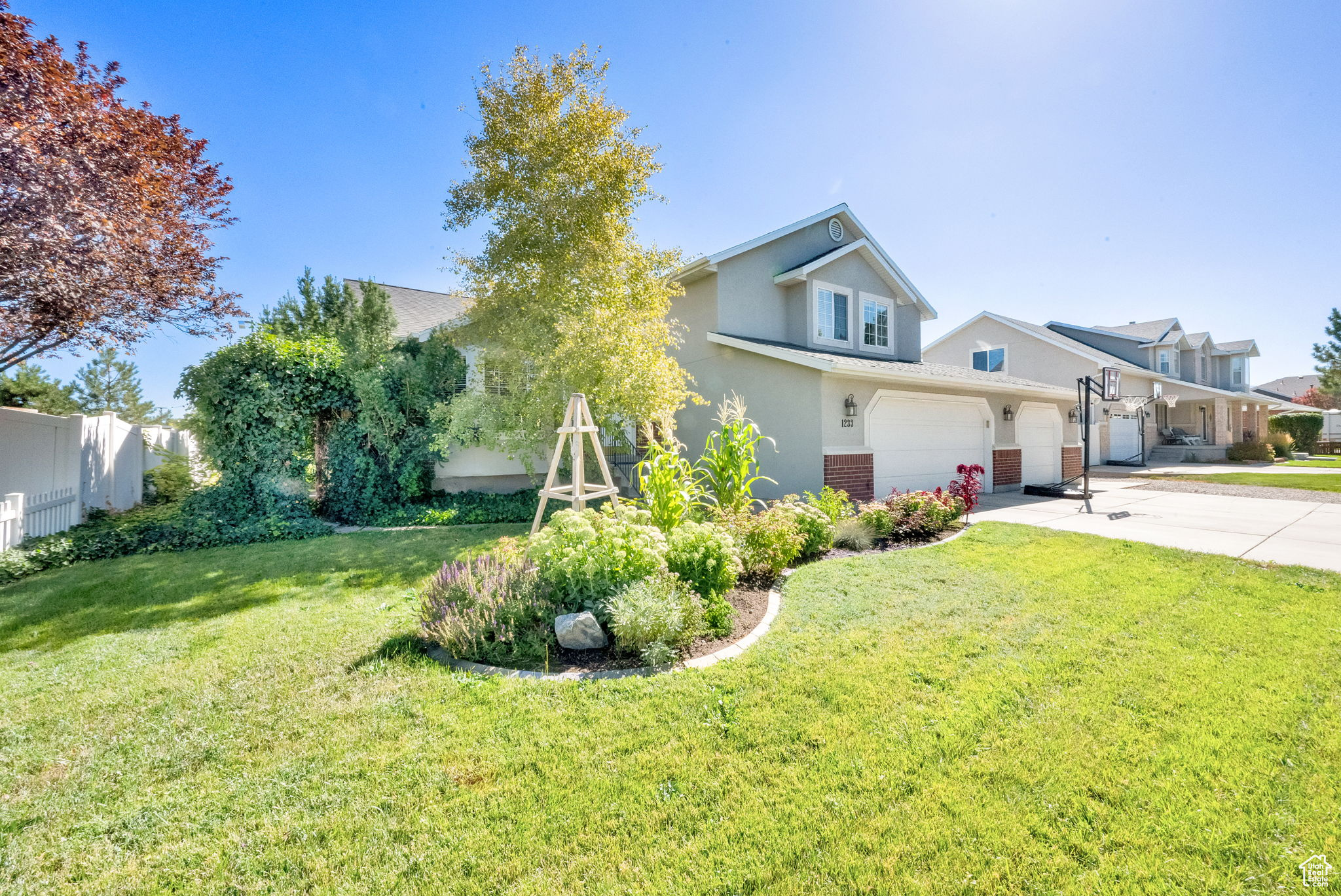 Prime Riverton location! Beautiful home with an open floor plan and abundant natural light throughout. A True garden enthusiast's delight featuring 1000 sq foot in- ground garden plus 4 raised beds, 3-bin compost system, 2 apple trees, 1 peach tree, 1 almond tree, grapes, a large raspberry patch and several blackberry plants offering lovely outdoor spaces perfect for planting relaxing and entertaining. Enjoy large RV parking and peace of mind with roof, furnace and A/C all replaced in 2021. Water heater is 6 years old. Room to make a 5th bedroom down. Conveniently located near shopping, dining and commuter routes for easy living.