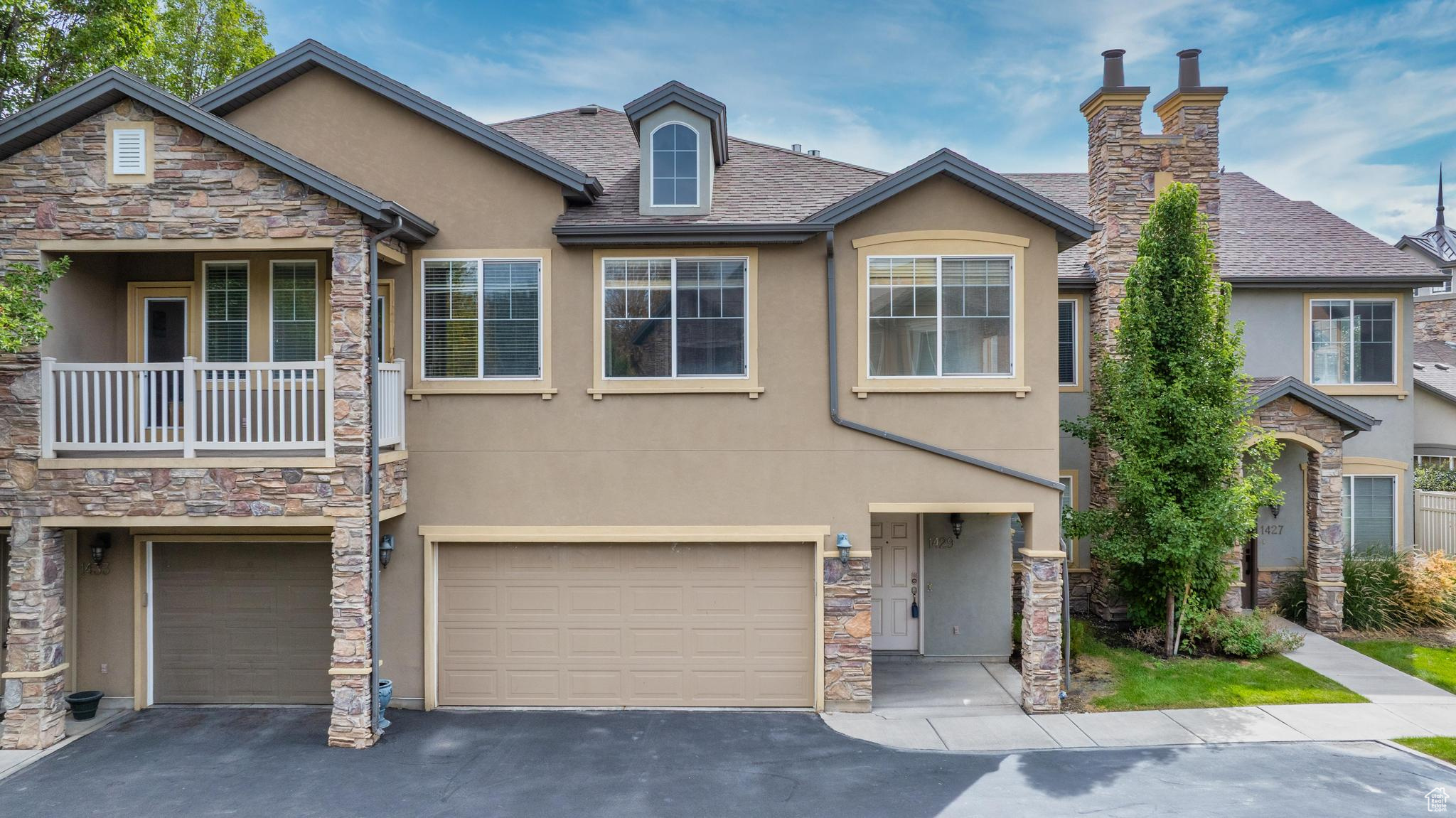 This inviting 3-bedroom, 2-bath home offers comfortable living with vaulted ceilings that create an open, airy feel. The oversized 2-car garage provides plenty of space for vehicles, toys, and extra storage - a rare find at this price point. Located in a vibrant community, the HOA amenities include a clubhouse, pool, gym, and theater room, along with high-speed internet included in the package. Conveniently positioned just minutes from I-15, and surrounded by restaurants and shopping, the location offers both accessibility and lifestyle. With its functional layout, generous garage space, and resort-style community features, this home is a standout choice for buyers seeking comfort and convenience. Owner Agent. Square footage figures are provided as a courtesy estimate only and were obtained from county records. Buyer is advised to obtain an independent measurement.