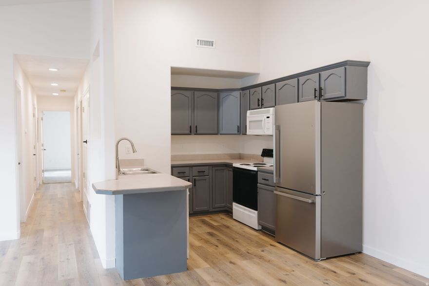 Come see this top floor condo conveniently located 2 minutes from I-15, shopping, and both Brigham Young and Utah Valley Universities. This well kept 3 bedroom, 1 3/4 bath unit features vaulted ceilings in the main living area and master, a large master bedroom with separate bath and private balcony with west facing views. Brand new carpet, LVP floors and trim. Well kept grounds with playground, basketball, dog park, and green space. 2 parking spaces, one covered and one uncovered, with additional parking available for purchase.