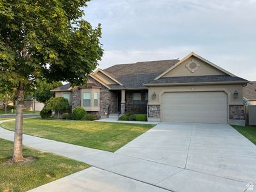 This beautiful Rambler is located in one of the most coveted 55+ neighborhoods in Orem, DaVinci Place. Located on a corner lot, it is the 9th largest lot in the 45 house neighborhood. The HOA is very low and offers yard maintenance, snow removal, Christmas lights, and Tennis/Pickleball courts. Upgraded carpets throughout and well as granite and Corian countertops. Wet bar and office in the basement with custom built, floor to ceiling bookshelves. Wet bar could easily be converted to a kitchen for guests or if family needs to stay. A like-new water softener is included and lots of cold storage. Epoxy floors and soft-close garage door. Come and see! You will love it!