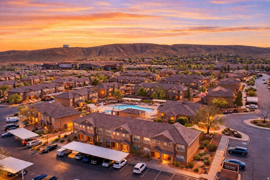 Welcome to your perfect getaway in the highly desirable Hidden Valley community of St. George! This beautifully updated 3-bedroom, 2.5-bathroom townhome offers the ideal blend of comfort, style, and convenience-whether you're searching for a full-time residence or the perfect vacation retreat. Step inside to a bright, inviting interior featuring a stunning updated kitchen with sleek quartz countertops and updated finishes.  Enjoy all the perks of resort-style living with access to the beautifully maintained community amenities, including a sparkling pool just behind the townhome, a clubhouse, and a fully equipped workout room. The well-kept landscaping throughout the community adds to the peaceful and relaxing vibe. Located in a prime location, you'll love the easy access to outdoor recreation, shopping, dining, and everything Southern Utah has to offer. Don't miss this opportunity to own a slice of paradise in Hidden Valley-ideal as a primary residence, second home, or investment property! Buyer to verify all listing information.