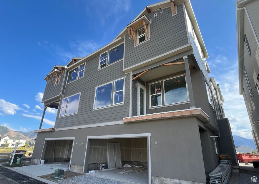 Up to $15,000 in seller paid closing costs or towards rate buydown!! Model home hours are Tuesday-Saturday from 10am-5pm, see video link for virtual tour or ask about our self guided tour option!This stunning 3-bedroom, 2.5-bath twin home nestled in one of Springville's most desirable neighborhoods. Step inside to discover an inviting open-concept layout featuring soaring 10-foot ceilings, an abundance of natural light, and a seamless flow between the kitchen, living, and dining areas-ideal for both everyday living and entertaining. The modern kitchen boasts elegant quartz countertops, stainless steel appliances, and a spacious island, while the dining area opens directly onto a private deck with amazing views. With only one shared wall and plenty of windows, this home feels more like a single-family residence, offering privacy and a bright, airy atmosphere throughout. Located just steps from a brand-new city park and surrounded by scenic walking trails, this home offers the perfect blend of convenience, comfort, and outdoor beauty! This unit is currently under construction, estimated completion mid-end October 2025.